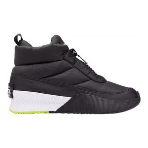 Sorel Black and White Sneakers with Neon Accents